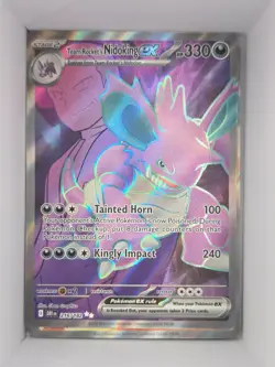 Pokemon TCG Team Rocket's Nidoking ex 216/182 Full Art Holo Destined Rivals NM - Image 1