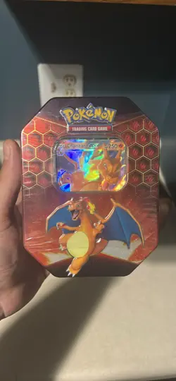 Pokemon TCG Hidden Fates Tin Charizard GX Factory Sealed - Image 1