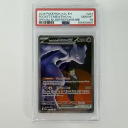 Pokemon Mega Evolution Ascended Heroes Team Rockets Mewtwo ex 281 PSA 10 - Image 1