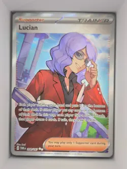 Pokemon TCG Lucian 208/167 Twilight Masquerade Full Art Holo Near Mint Condition - Image 1