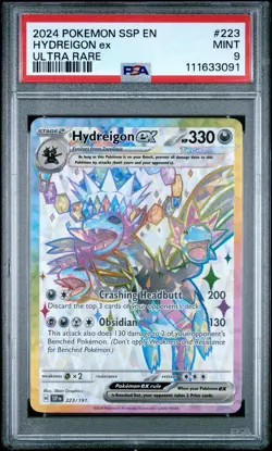 2024 POKEMON SSP EN-SURGING SPARKS ULTRA RARE #223 HYDREIGON EX PSA 9 - Image 1
