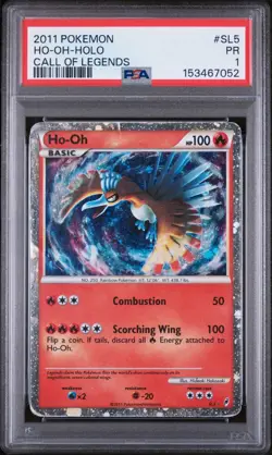 PSA 1 PR 2011 Pokemon Call of Legends SHINY Ho-Oh Holo Foil Rare SL5 - Image 1