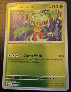 Carnivine 004/086 Reverse Holo Common Mega Evolution: Chaos Rising Pokemon TCG - Image 1