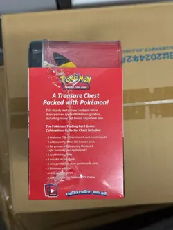 Pokemon 25th Anniversary Celebrations Treasure Chest Lunchbox Tin Factory SEALED - Image 5