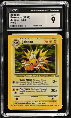 Jolteon - 4/64 CGC 9 Jungle Unlimited Holo Rare Pokemon - MINT - Image 1