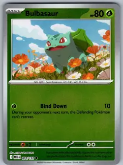 Bulbasaur 001/132 Mega Evolution Pokemon Reverse Holo - Image 1