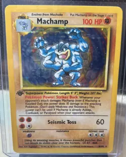 Pokemon Machamp 8/102 1st edition - Image 1
