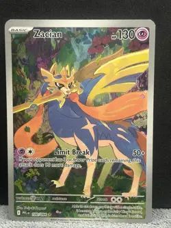 Zacian 100/094 Illustration Rare Phantasmal Flames Holo Near Mint - Image 1
