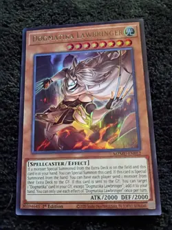 1X NM Dogmatika Lawbringer - MZMU-EN052 - Ultra Rare 1st Edition - Image 1