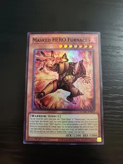 1X NM Masked HERO Furnace - MZMU-EN015 - Super Rare 1st Edition - Image 1