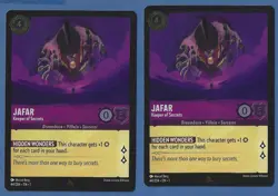 2 Disney Lorcana - First Chapter Rare COLD FOIL 44/204 JAFAR - Keeper Of Secrets - Image 1