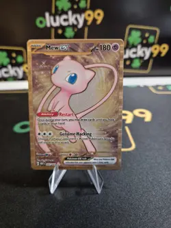 Pokemon Mew EX Gold Metal Card 205/165 - Near Mint Condition - Image 1