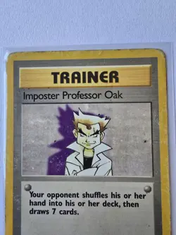 Pokemon TCG Imposter Professor Oak Trainer Base Set Rare 73/102 HP Vintage - Image 3