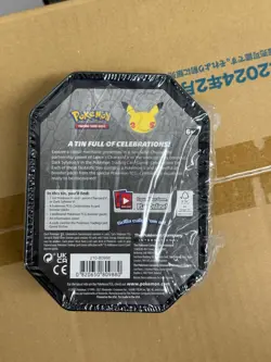 Pokemon Celebrations Tin (Lance's CHARIZARD V) 25th Anniversary Factory Sealed - Image 2