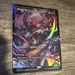 Wizards of the Coast MTG Bloodthirsty Conqueror 0426 Foundations Showcase Foil - Image 1