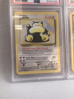 2 PSA 9 Pokemon Base Set 2 Rares Snorlax 30/130 & Imposter Professor Oak 102/130 - Image 2