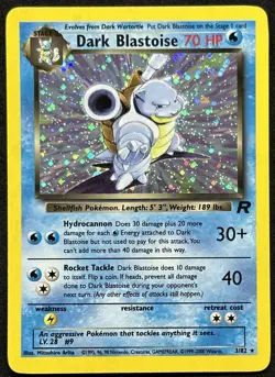 POKEMON~DARK BLASTOISE~3/82~HOLO~TEAM ROCKET~ENG~NM - Image 1