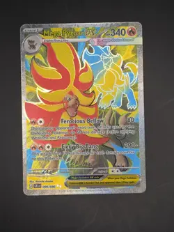 Mega Pyroar ex 099/086 Full Art Double Ultra Rare Pokemon Chaos Rising ME04 Mint - Image 1