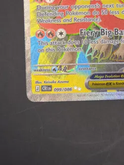 Mega Pyroar ex 099/086 Full Art Double Ultra Rare Pokemon Chaos Rising ME04 Mint - Image 5