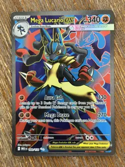 Pokemon Mega Lucario ex 160/132 Mega Evolution Ultra Rare - Image 1