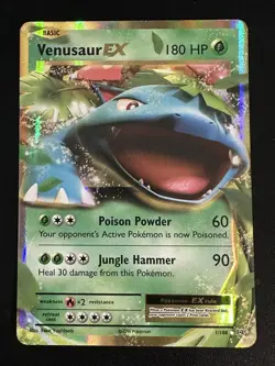 Venusaur EX 1/108 Pokemon Evolutions Ultra Rare Holo 2016 MP - Image 1