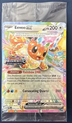 Pokemon Eevee ex 075/131 Prismatic Evolutions sealed stamped black star promo - Image 1