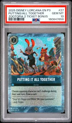 2025 DISNEY LORCANA EN P3-PROMO #27 PUTTING IT ALL TOGETHER PSA 10 - Image 1
