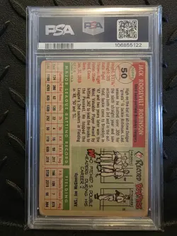1955 Topps Jackie Robinson #50 PSA 1 - Image 2