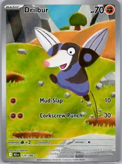 Drilbur - 124/086 124/086 Holo Illustration Rare SV: Black Bolt Pokemon NM - Image 1