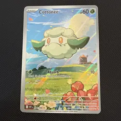 Cottonee 090/086 Illustration Rare Holo SV: White Flare Pokemon TCG Card NM - Image 1