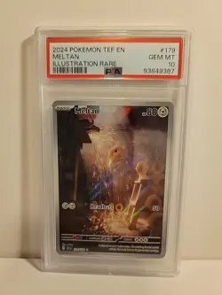 2024 POKEMON TEF EN-TEMPORAL FORCES ILLUSTRATION RARE #179 MELTAN PSA 10 - Image 1
