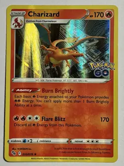 Charizard 010/078 (MP) Holo Rare Sword & Shield: Pokemon GO 2022 Pokemon Card - Image 1