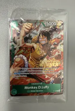 One Piece Card Game Monkey D Luffy Release Event Winner Card P-135 SEALED OP-16 - Image 1