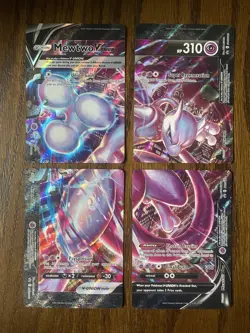 Mewtwo V-UNION Pokemon TCG Holo English 4-Card Set Sword & Shield Promo - Image 1