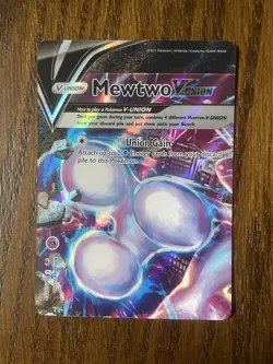 Mewtwo V-UNION Pokemon TCG Holo English 4-Card Set Sword & Shield Promo - Image 3