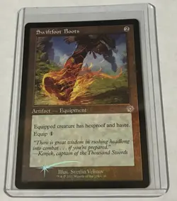 MTG Swiftfoot Boots Retro Frame Foil Brothers War Magic The Gathering TCG - Image 1