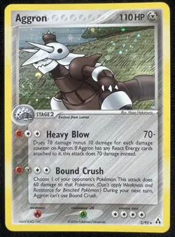 Aggron EX Legend Maker 2/92 Holo Rare Pokemon TCG Card w/ 💫 Swirl - NM - Image 1