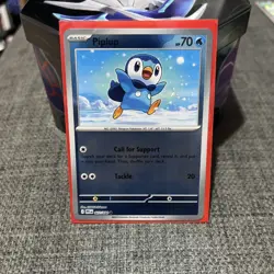 Piplup 027/094 Phantasmal Flames Pokemon Reverse Holo NM - Image 1