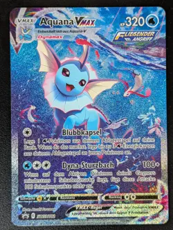 Pokemon Karte Aquana Vaporeon VMax SWSH182 Promo Deutsch NM - Image 1