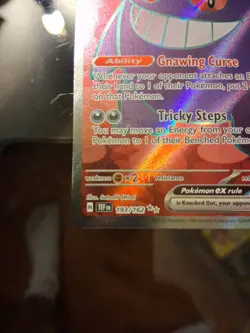 Pokemon TCG Gengar ex 193/162 SV05 Temporal Forces Full Art UR Holo ENG 2024 - Image 2