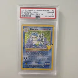 PSA 10 Gem Mint Celebrations Classic Collection Blastoise Holo 2/102 - Image 1