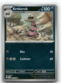 Krokorok 065/094 Reverse Holo Phantasmal Flames Pokemon TCG - Image 1