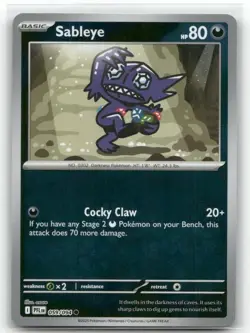Sableye 059/094 Reverse Holo Phantasmal Flames Pokemon TCG - Image 1