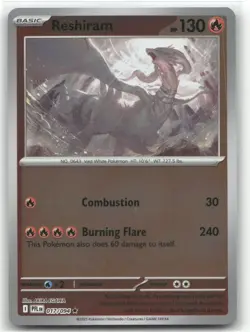 Reshiram 017/094 Reverse Holo Phantasmal Flames Pokemon TCG - Image 1