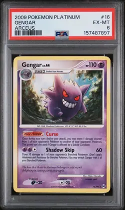 2009 Pokemon Platinum Arceus #16 Gengar Arceus PSA 6 - Image 1