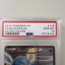 PSA 10 Gem Mint Glaceon EX 116/124 Full Art Fates Collide Pop 361 - Image 3