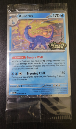 Aurorus 024/088 Cosmo Holo - Pokemon TCG: Perfect Order Stamped Promo Sealed - Image 1