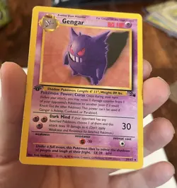 Pokemon TCG Gengar Fossil 1st Edition Rare 20/62 English - Image 3