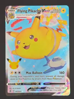 Flying Pikachu VMAX 007/025 Holo VMAX Rare Celebrations Pokemon Holo Near Mint - Image 1