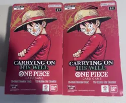 One Piece OP-13 Carrying on His Will Sleeved Blister Packs - Lot of 20 - Image 1